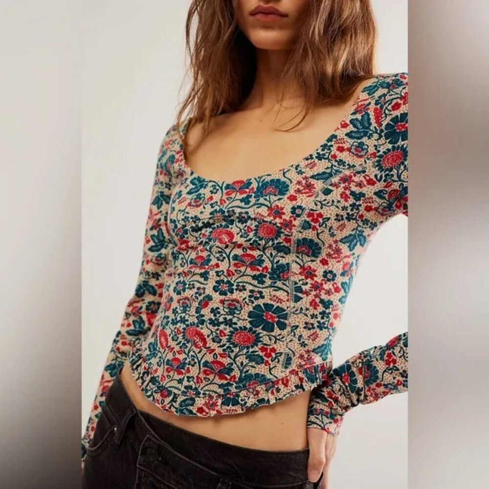 FREE PEOPLE Melanie Long-Sleeve Top